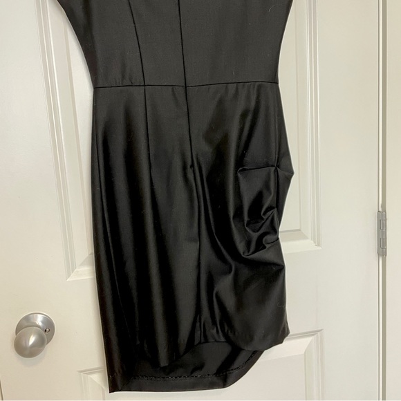 Business Casual Black Drape Dress Size S - Picture 10 of 14